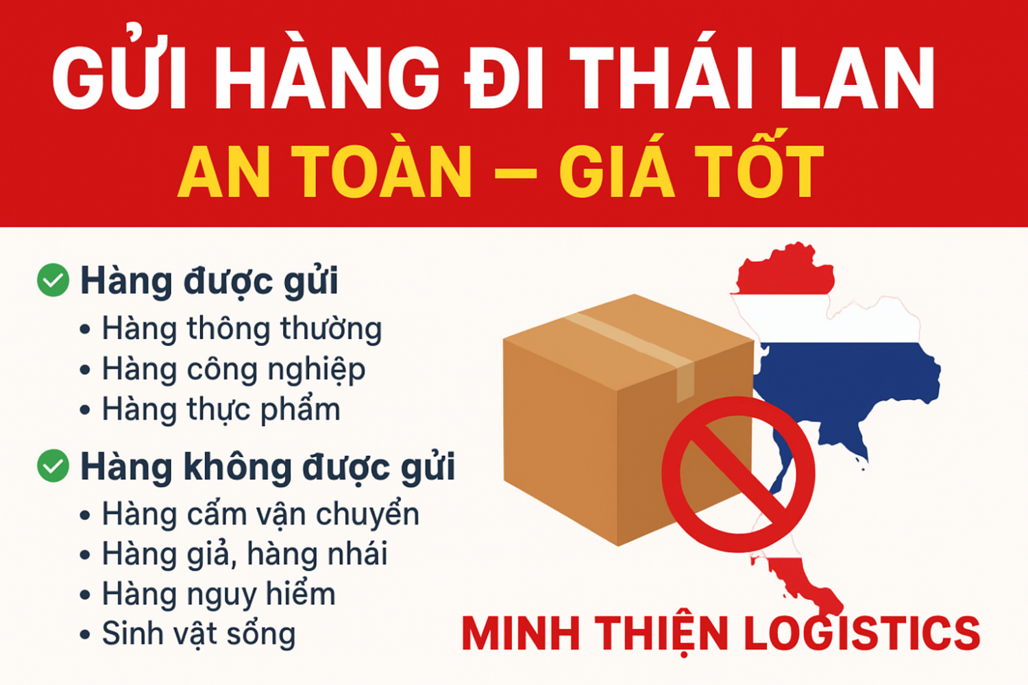 Gửi Hàng Đi Thái Lan Nhanh Chóng – An Toàn – Giá Tốt | Minh Thiện Logistics